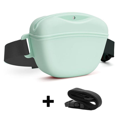 Silicone Treat Bag Fanny Pack With Waist Belt for Pet Training Walking