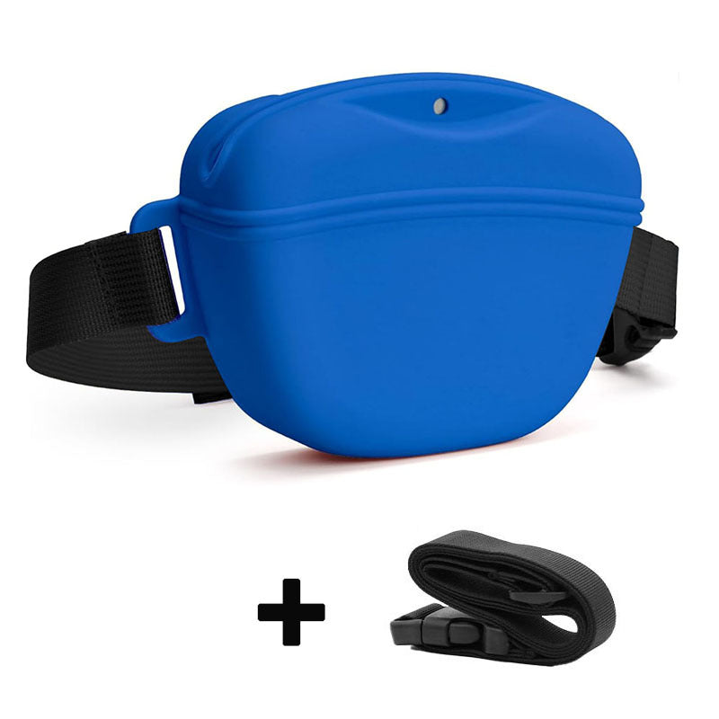 Silicone Treat Bag Fanny Pack With Waist Belt for Pet Training Walking