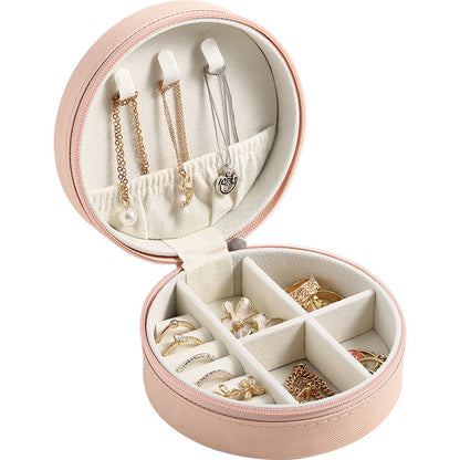 Portable Jewelry Box Earrings Rings Necklaces Tiny Jewelry Box Mini Compact Jewelry Box
