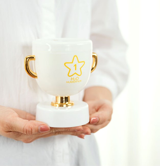 230ml Championship Trophy Shape Cool Mist Humidifier With Night lamp