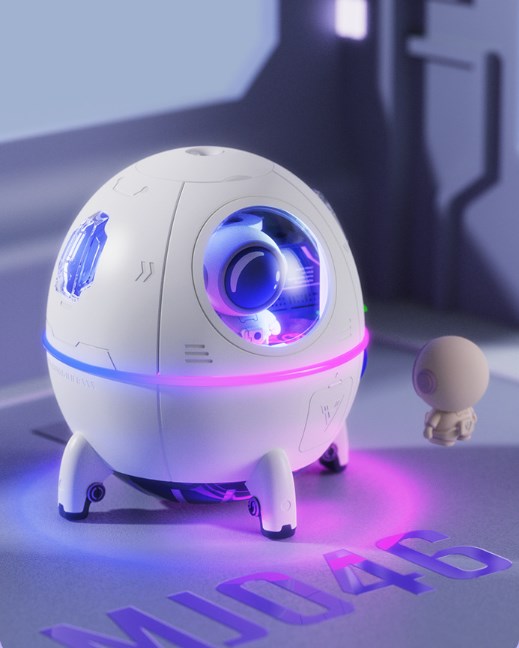 220ml Space Capsule Rechargeable Battery Cool Mist Humidifier