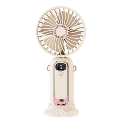 Portable Handheld Fan Personal Folding Travel Fan with 5 Speeds 90 Degree Adjustable Fan