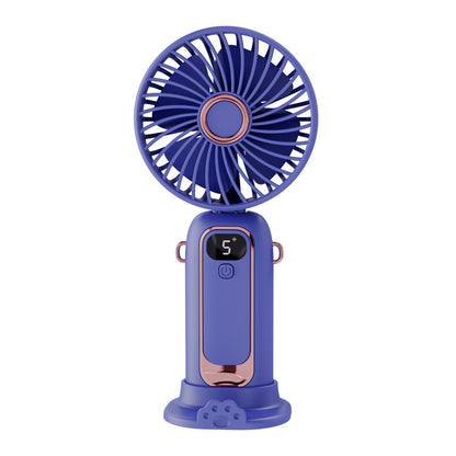Portable Handheld Fan Personal Folding Travel Fan with 5 Speeds 90 Degree Adjustable Fan