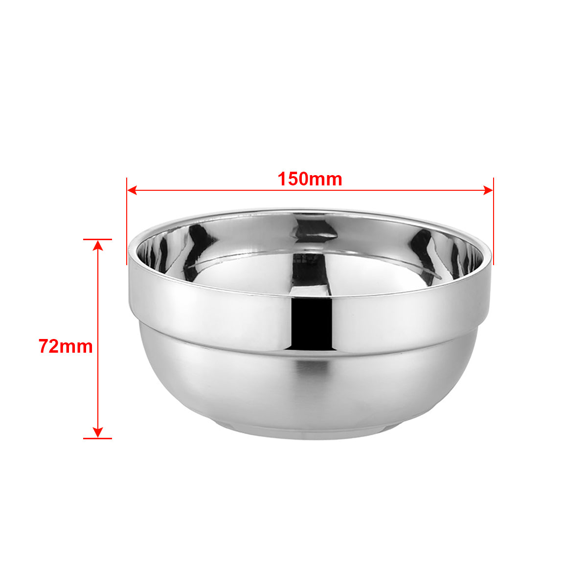 5.91" Double Walled Insulated Stainless Steel Bowl