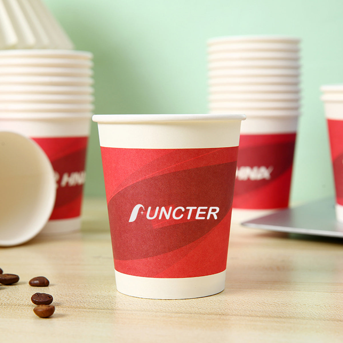 8 OZ Compostable Paper Coffee Cups For Hot Or Cold
