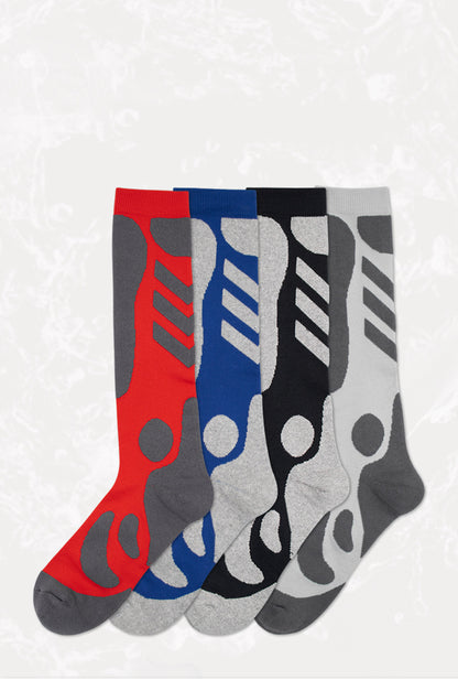 Ski Socks Men Women 2 Packs Warm Winter Thermal Socks for Snow Snowboarding Knee High Compression