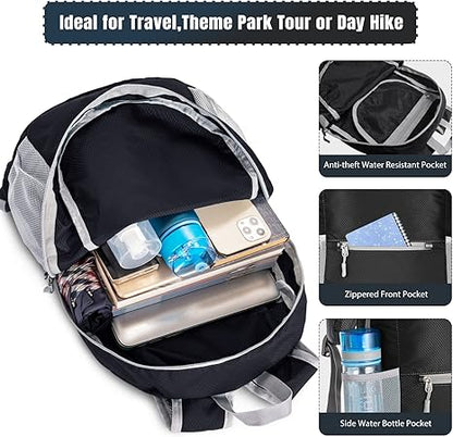 Hiking Daypack,Water Resistant Lightweight Packable Backpack for Travel Camping