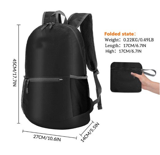 Hiking Daypack,Water Resistant Lightweight Packable Backpack for Travel Camping
