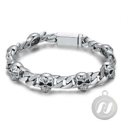 Skull Punk Tank Bracelet Skull Charm #4