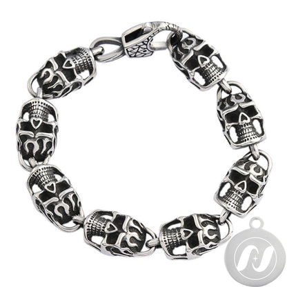 Skull Punk Tank Bracelet Skull Charm #10