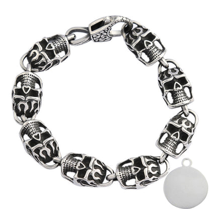 Skull Punk Tank Bracelet Skull Charm #10