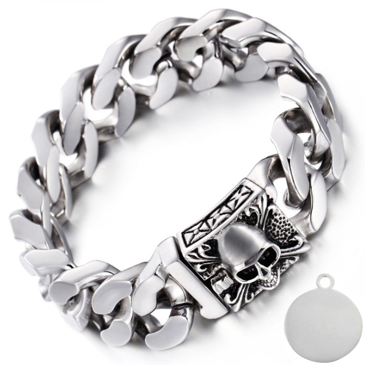 Skull Punk Tank Bracelet Skull Charm #13
