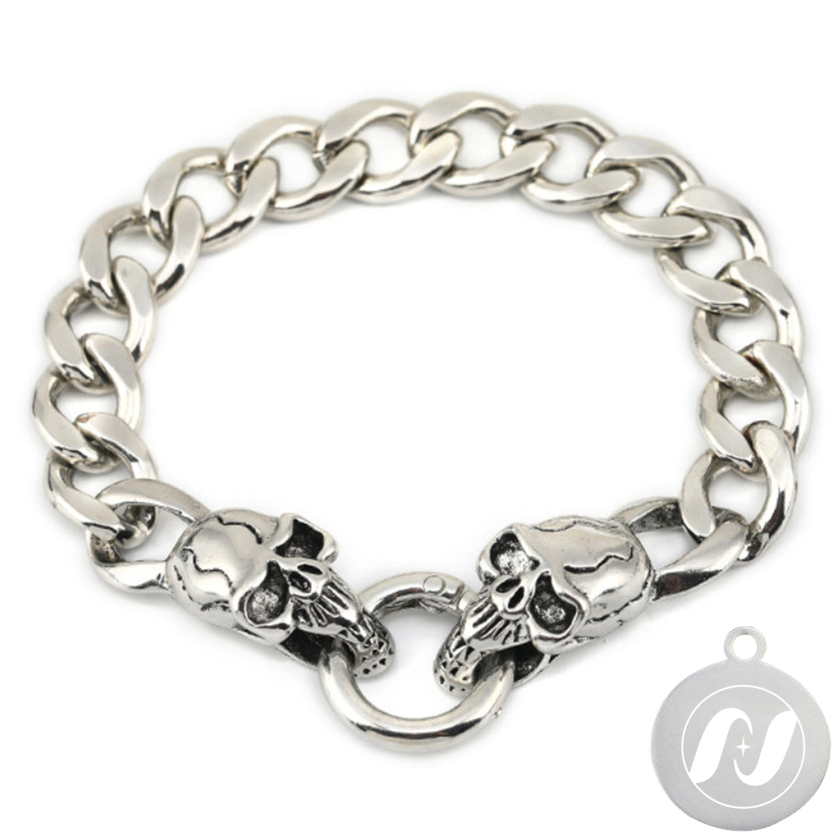 Skull Punk Tank Bracelet Skull Charm #15