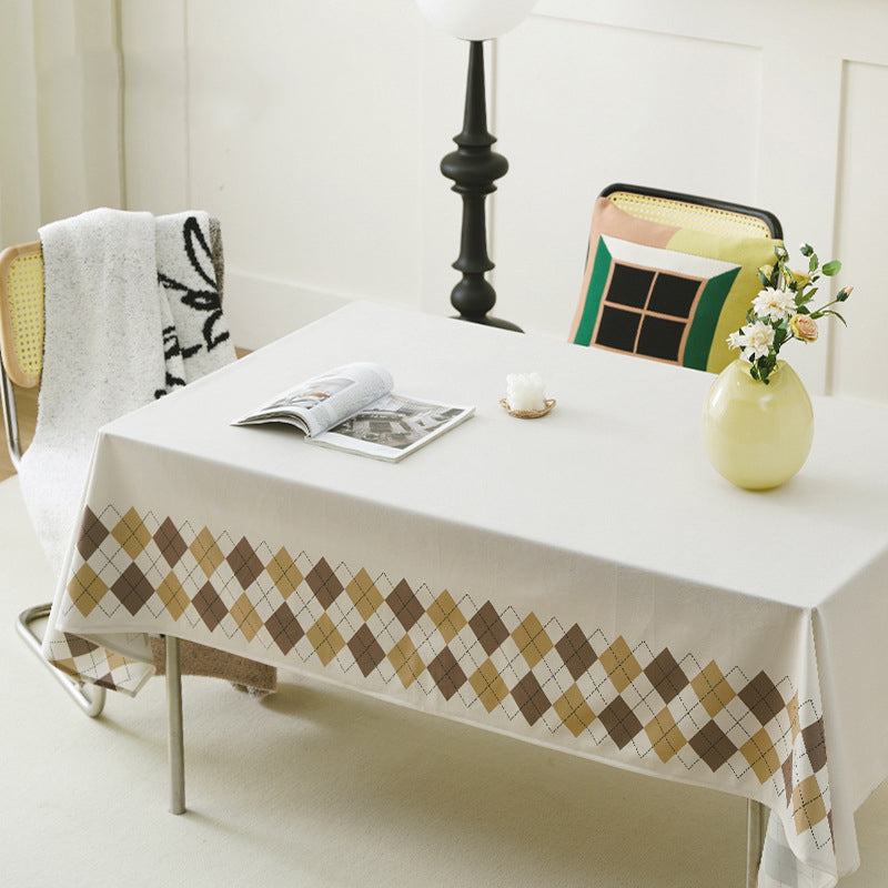 55" X 78" Rectangular Waterproof Tablecloth 6' Table Cloth