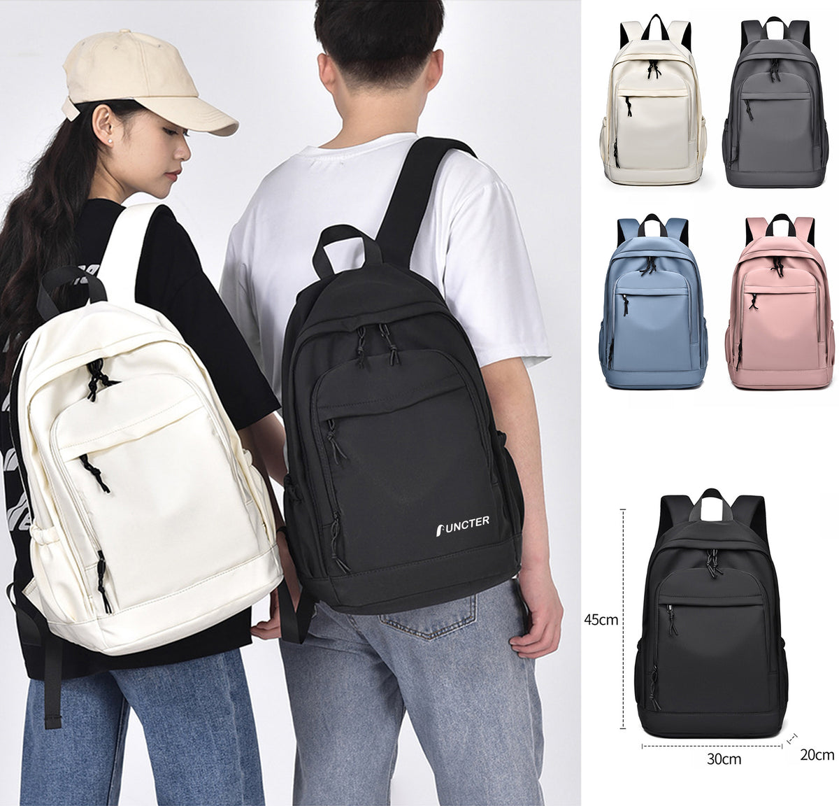 Casual Backpack Large Capacity Multi-Color 14" Lightweight Laptop Bag for Men/Women