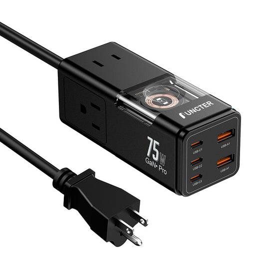 International Travel Adapters W/2 USB Ports & 3 Type C Ports Watch Wireless Charging