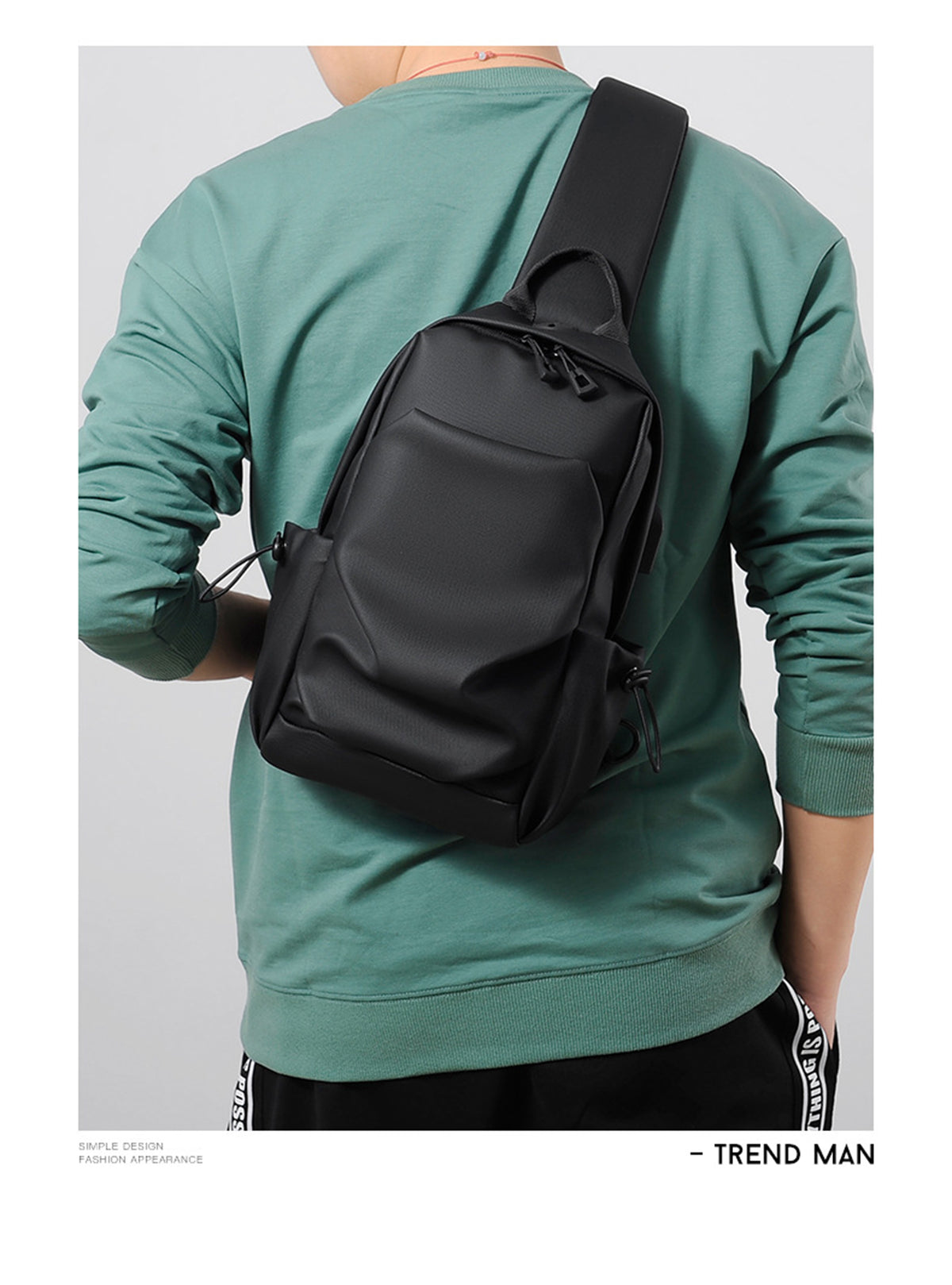 Crossbody Bags Sling Backpack Shoulder Bag Chest Bag Travel Hiking Daypack W/USB Charger Port