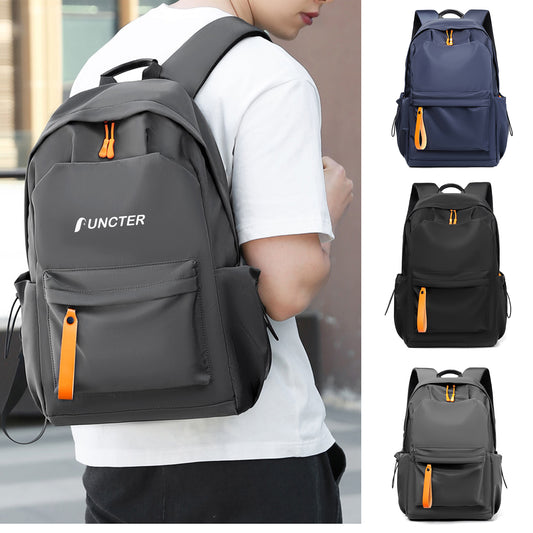 College Backpack Color-Blocked Casual & Business Men's Large Capacity Laptop Bag