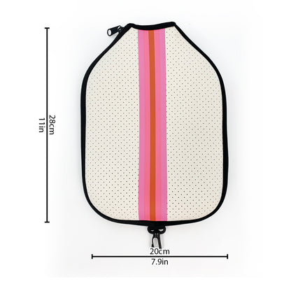 Striped Printing Pickleball Paddle Racket Bag Protective Cover