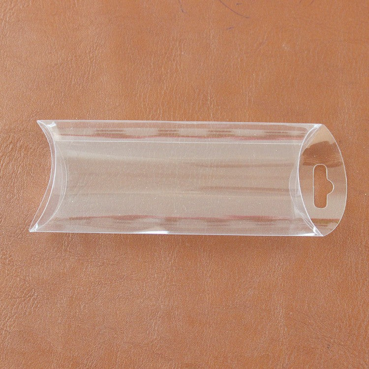 Clear PVC Pillow Packaging Box W/ Hang Hole