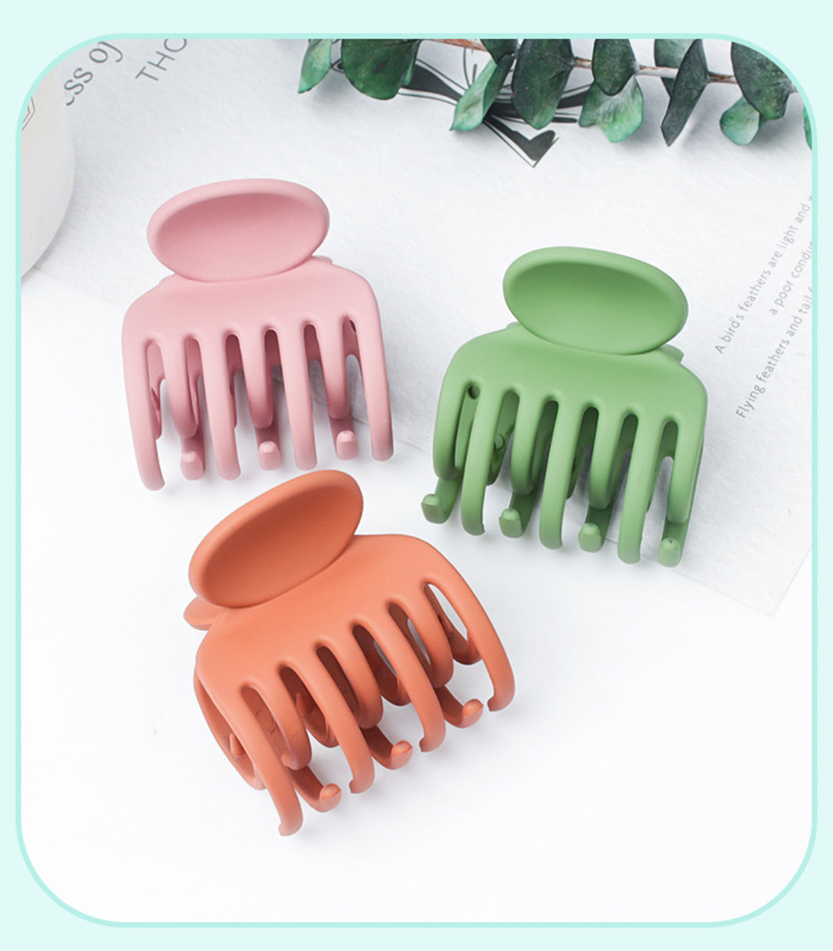 Matte Pure Color Mini Hair Claw Clips
