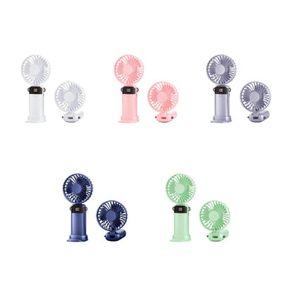 USB Handheld Portable Fan With Foldable Neck-hanging Rechargeable Mini Fan