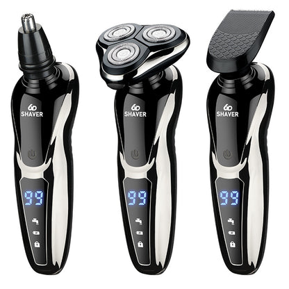 Rechargea Electric Razor for Men,Adjustable Speeds With Nose Hair Trimmer, Sideburns Trimme