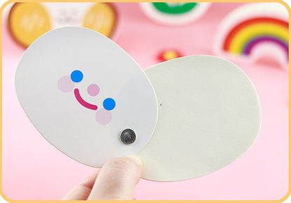 Smiley Face Shape Portable Compact Memo Pad