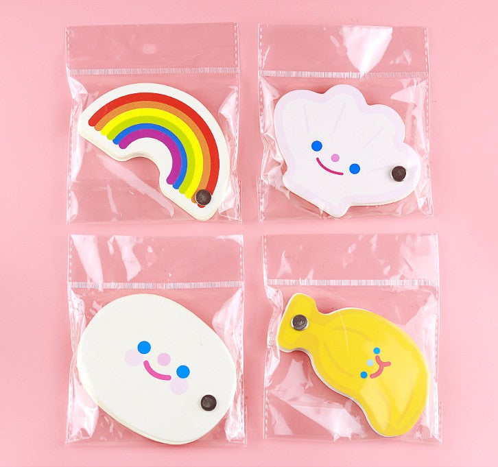 Smiley Face Shape Portable Compact Memo Pad
