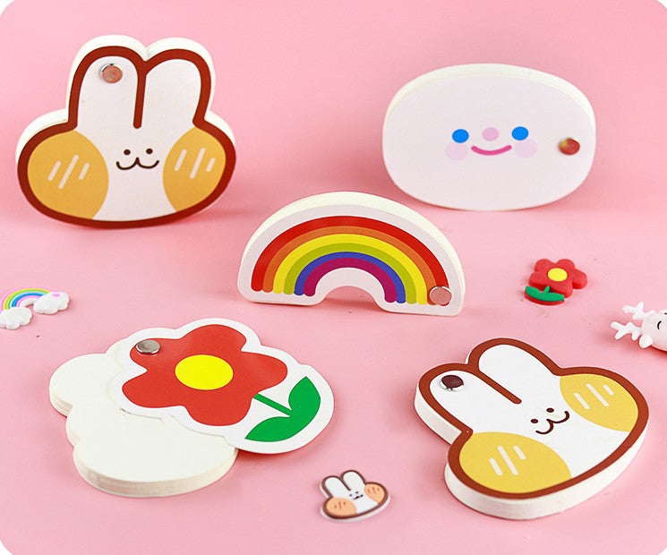 Smiley Face Shape Portable Compact Memo Pad