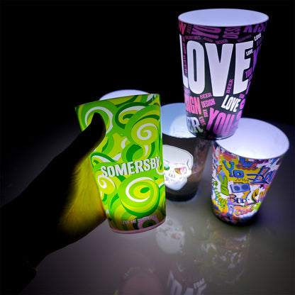 12Oz. Glowing Party Cups For Indoor Outdoor Party Event House Parties Birthdays Weddings