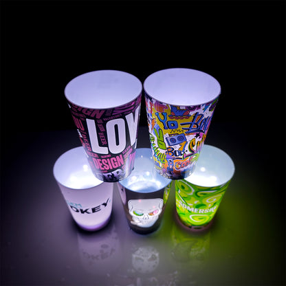 12Oz. Glowing Party Cups For Indoor Outdoor Party Event House Parties Birthdays Weddings