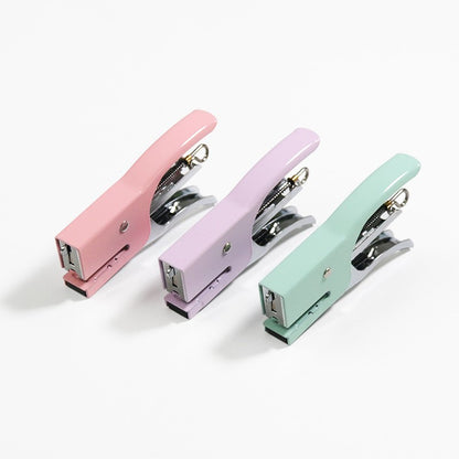 Macaron Color No-Clamp Metal Handheld Stapler