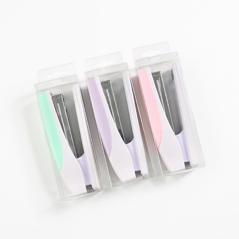 Double Macaron Color Office Using Handheld Stapler