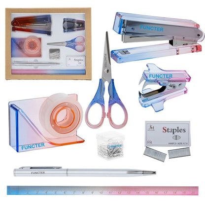 Two Color Acrylic Stapler Stationery 8 PCS Set #3