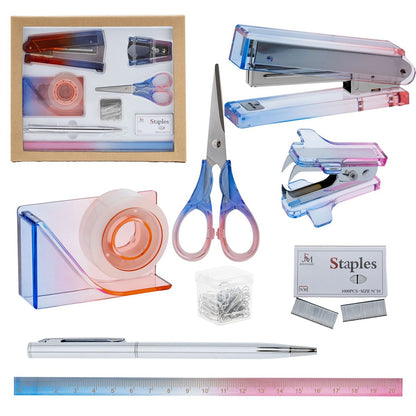 Two Color Acrylic Stapler Stationery 8 PCS Set #3