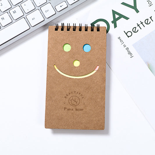 Personalized Spiral A6 Kraft Cover Index Sticky Notes Set Customizable Notebook