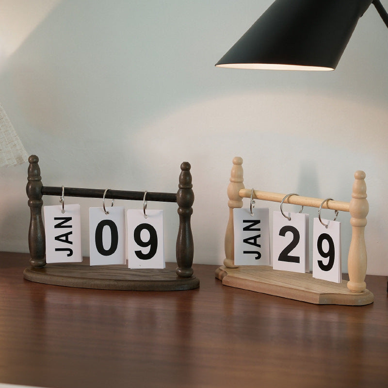 Wooden Page Turning Calendar