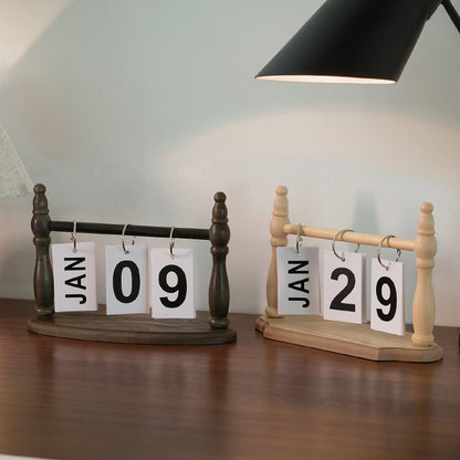 Wooden Page Turning Calendar