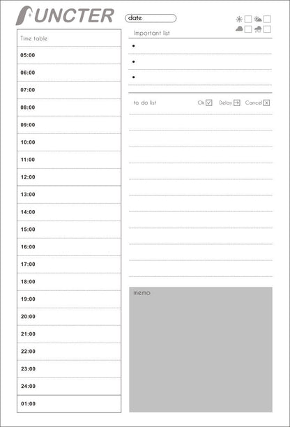 Simple Self-Discipline Daily Planner/40 Sheets