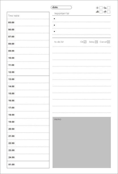 Simple Self-Discipline Daily Planner/40 Sheets