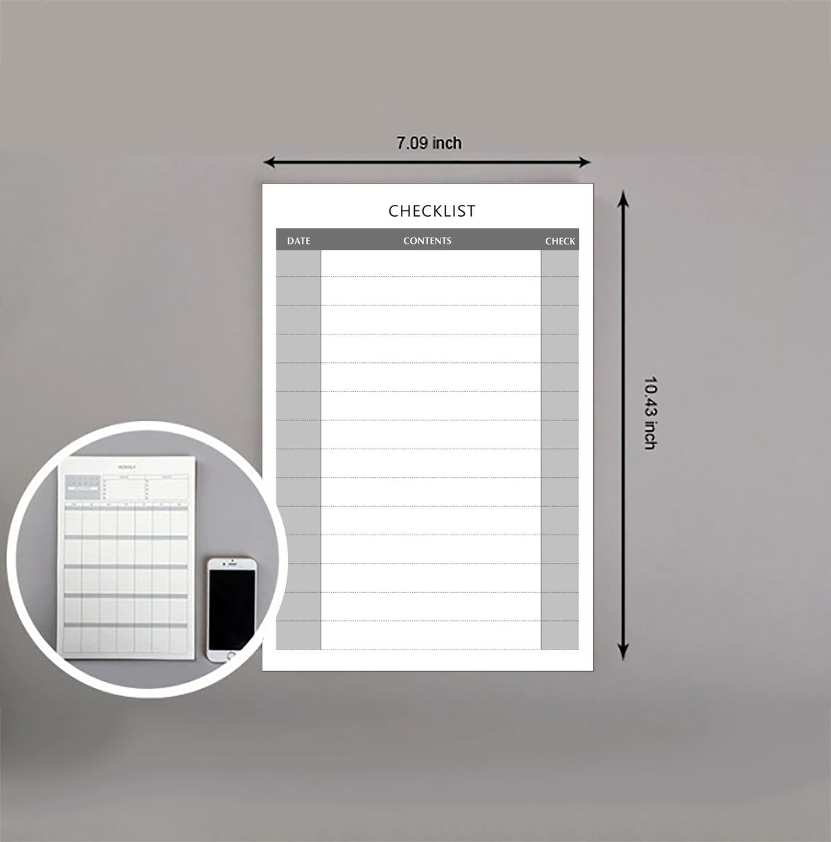 Memo Timeline Size Display