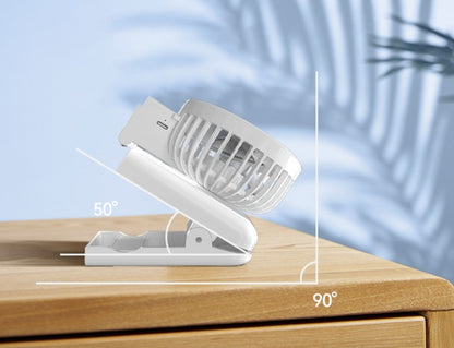 Portable Rechargeable Mini Fan W/ Clip Handheld Foldable Fan