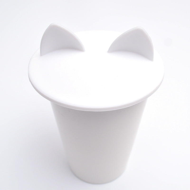 Durable Silicone Short Cat Ear Shaped Cup Lid Cover