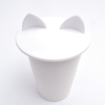 Durable Silicone Short Cat Ear Shaped Cup Lid Cover