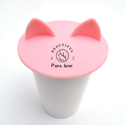 Durable Silicone Large Cat Ear Shaped Cup Lid Cover