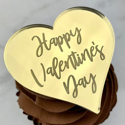Heart Shape Acrylic Insert For Cookies Cake Decoration Cake Topper