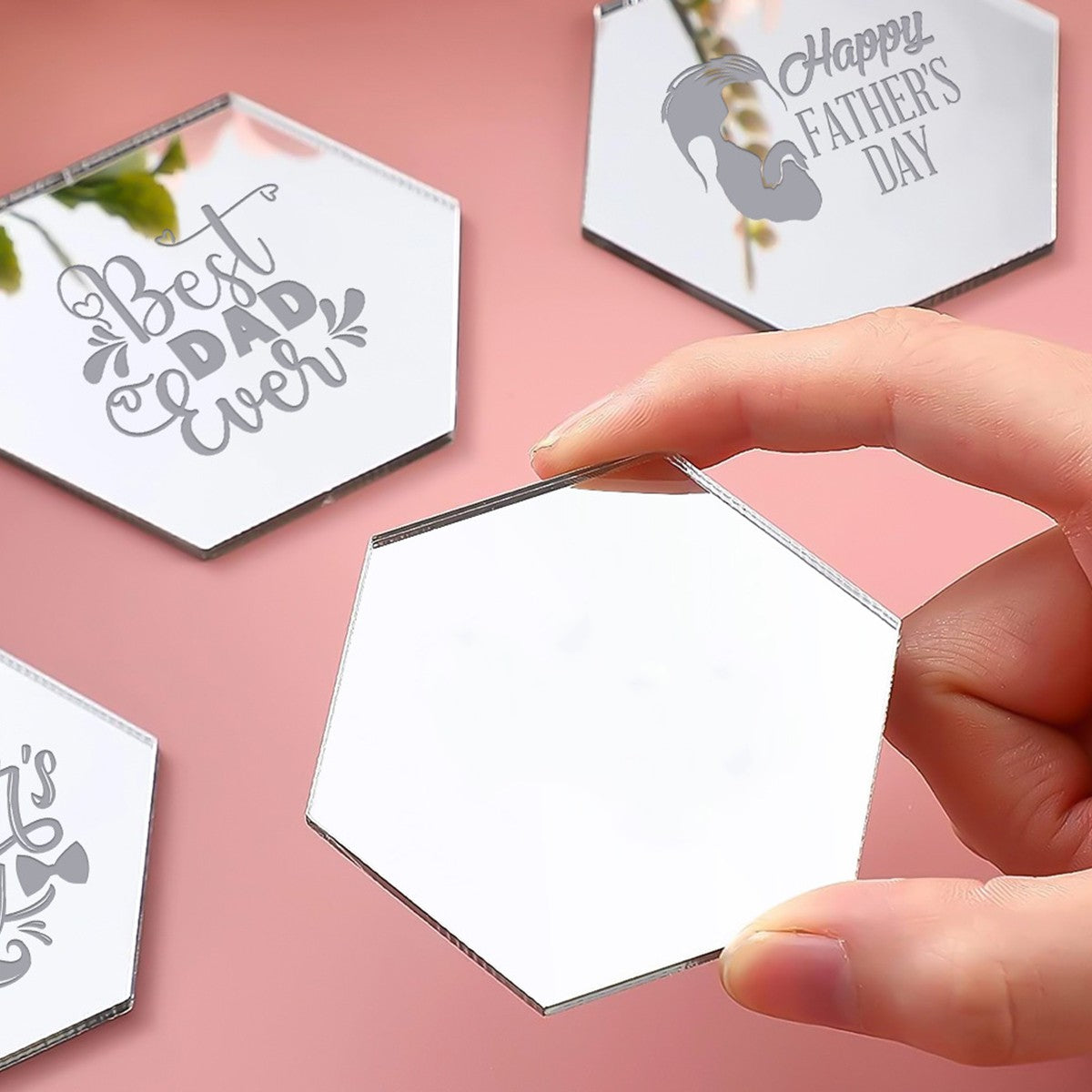Hexagon Shape Acrylic Insert For Cookies Cake Decoration Cake Topper