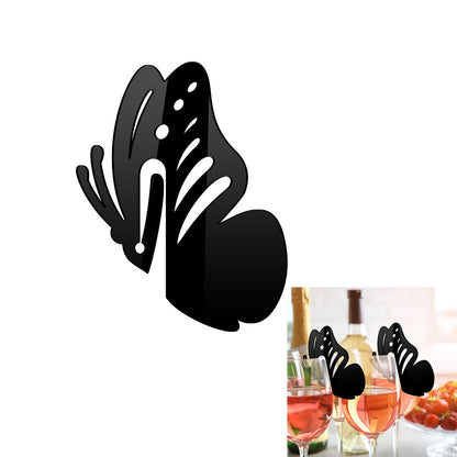#2 Butterfly Acrylic Drink Marker Wine Glass Recognizer Name Marker