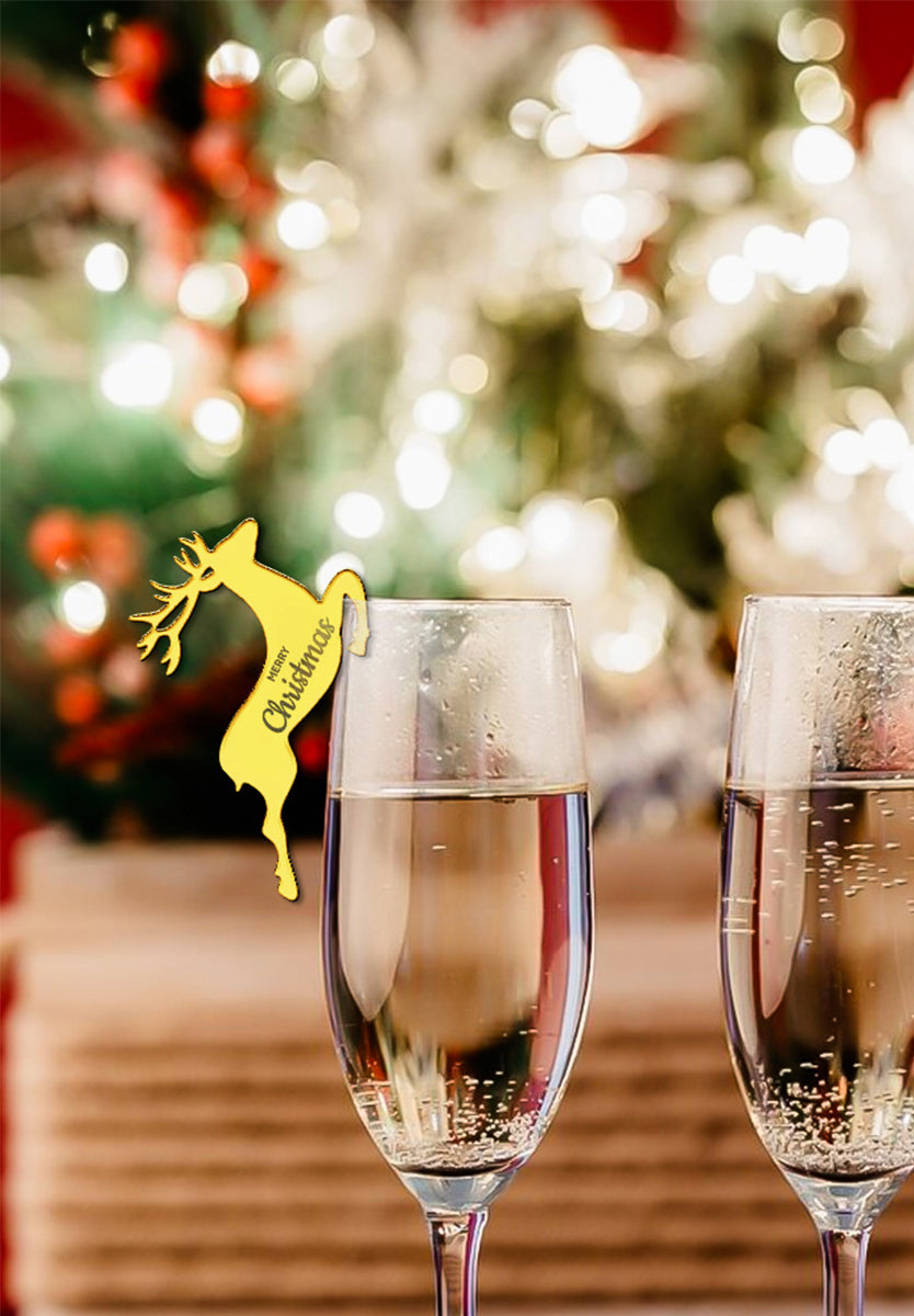 Deer Shape Acrylic Drink Marker Wine Glass Recognizer Name Marker